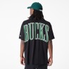T-shirt Oversize Milwaukee Bucks NBA Arch Wordmark